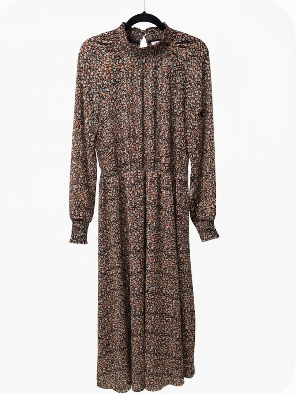 Madewell Folktale Paisley Georgette Smocked Midi Dress M EUC Boho